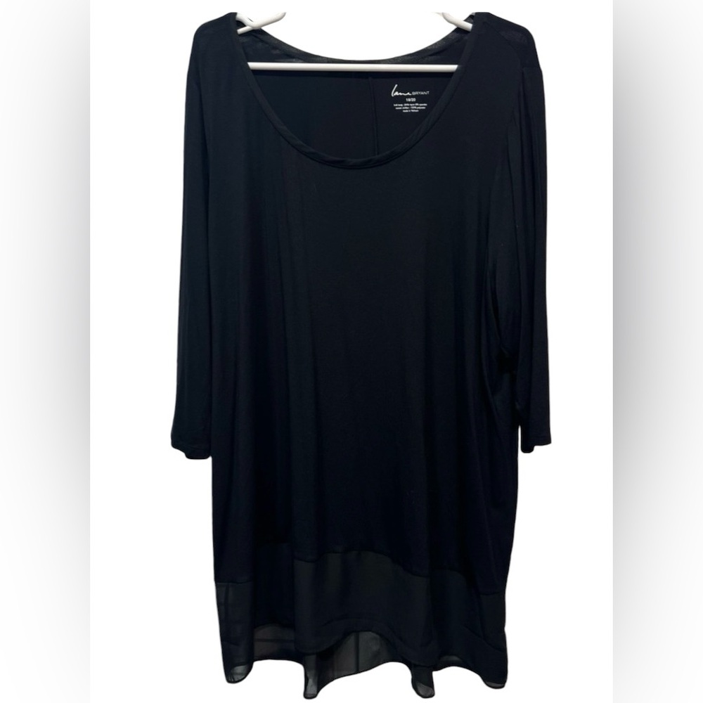 NWT Lane Bryant Tunic 18/20 Size Black stretch